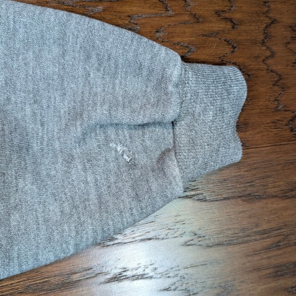 Vintage Levis Raglan Sweatshirt XL 24x24 Heather Gray Tricolor Logo Patch - Picture 13 of 13